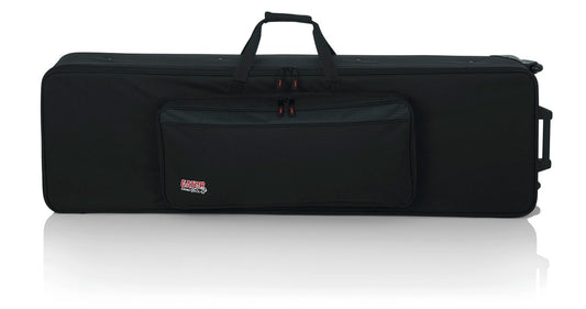 Rigid EPS Foam Lightweight Case w/ Wheels for 88-Note Keyboards; Reduced Depth