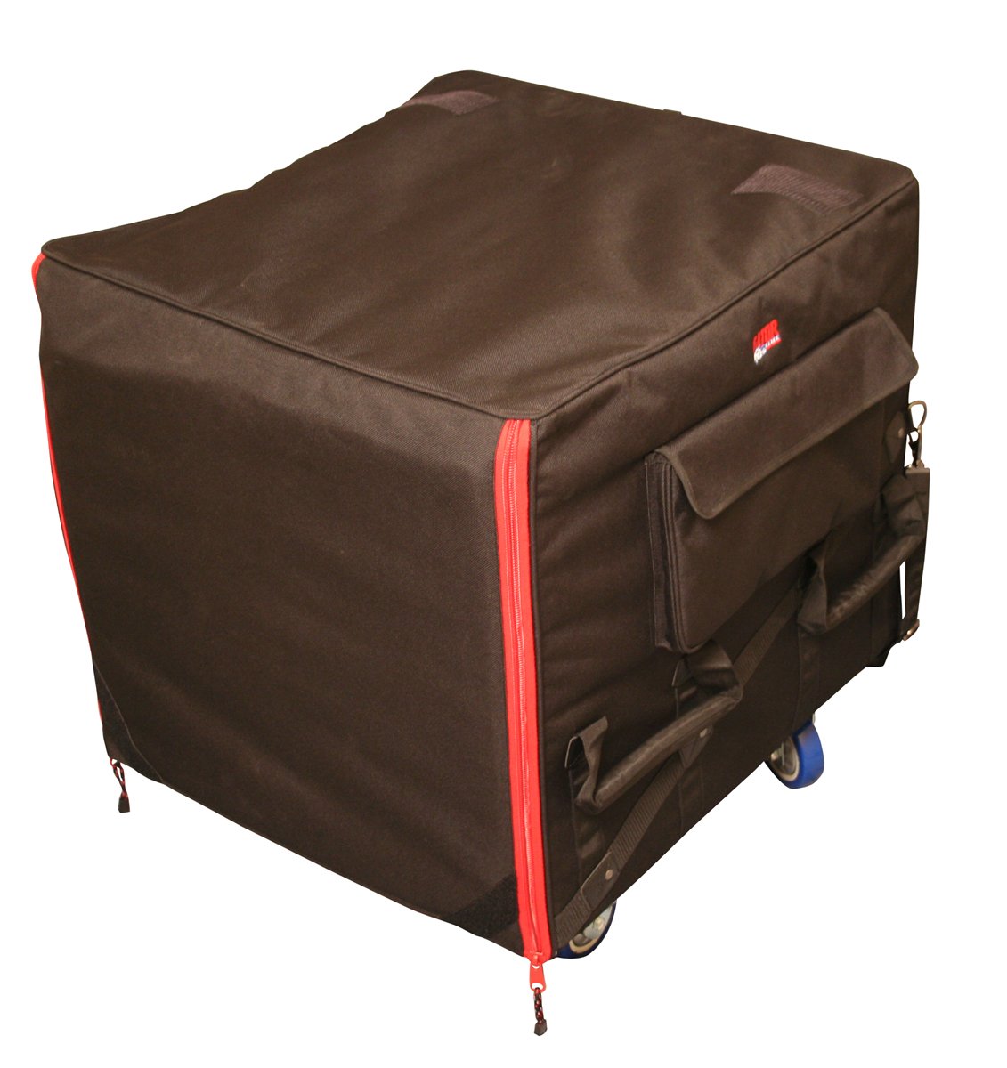 Sub Woofer Nylon Bag w/ Built-In Casters; Fits Subs By Cerwin Vega, JBL, Mackie & Many More