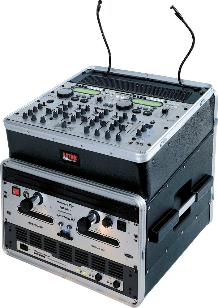 ATA Molded PE Slant Top Console Rack; 10U Top; 8U Bottom