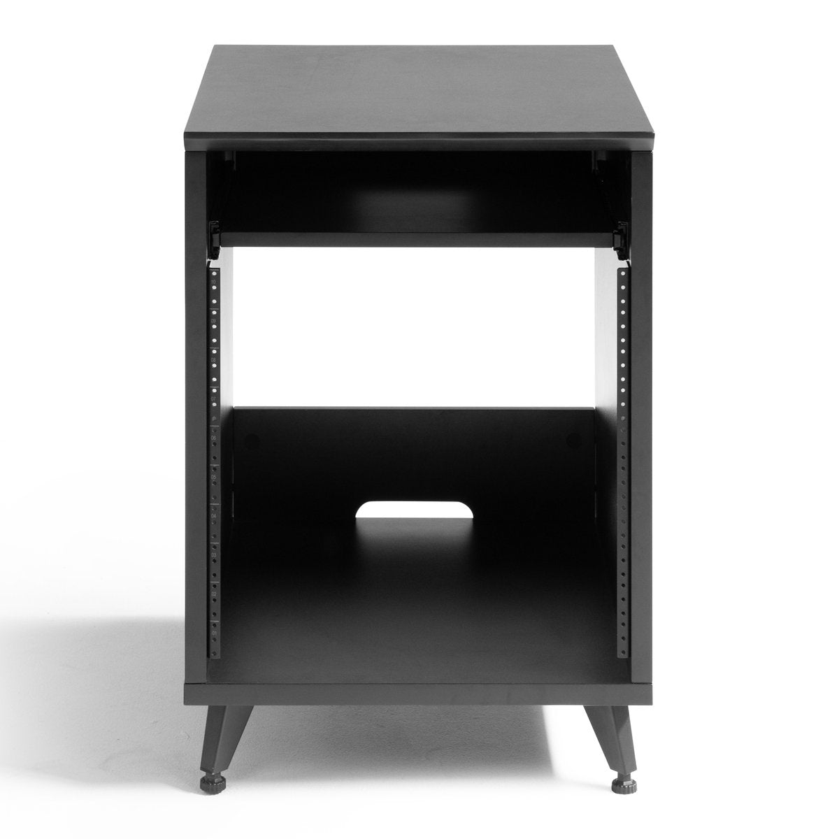 Elite Furniture Series 10U Studio Rack Table in Black Finish