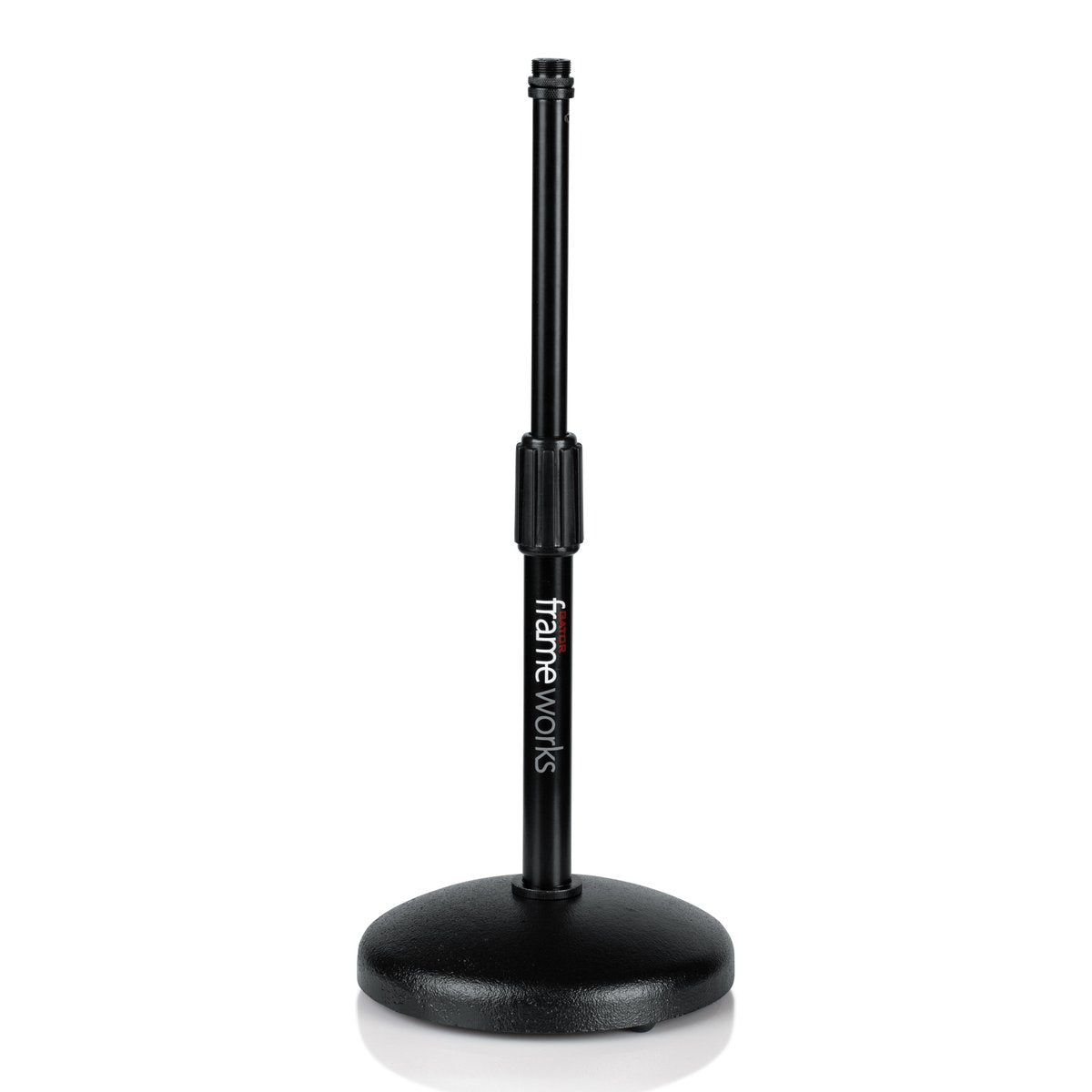 Desktop Microphone Stand with Round Weighted Base & Adjustable Height 
