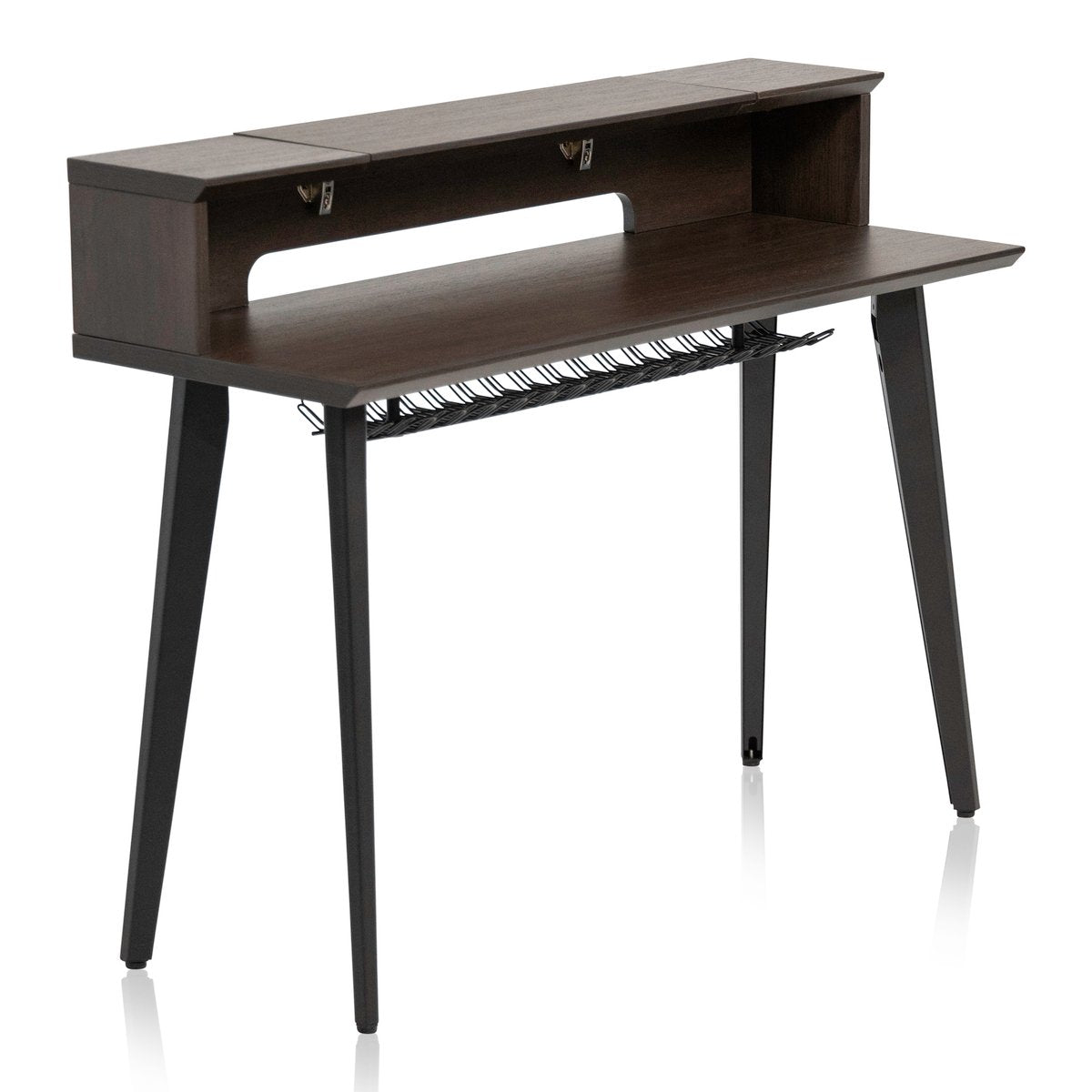 Elite Furniture Series 61-Note Keyboard Table in Driftwood Grey Finish