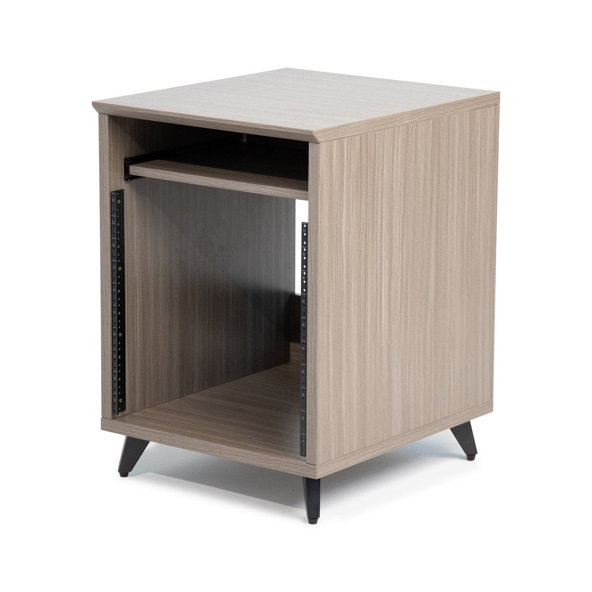 Elite Furniture Series 10U Studio Rack Table in Driftwood Grey Finish