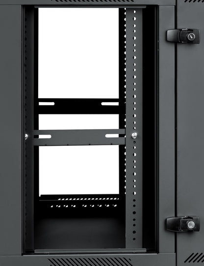 Gator Rackworks Hinged Wall Mounted Rack; 18U, 21" Deep; Steel Front Door