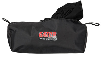 Stretchy cover to cover two base sides of most tripod style speaker stands. Black